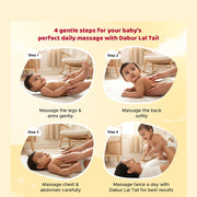 Dabur Lal Tail : Ayurvedic Baby Oil|Clinically Tested 2x Faster Physical Growth for Stronger Bones and Muscles- 200 ml