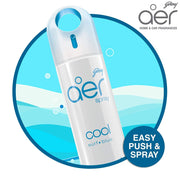 Godrej aer spray, Air Freshener for Home & Office - Cool Surf Blue & Fresh Lush Green | Long-Lasting Fragrance | Pack of 2 (240 ml each)