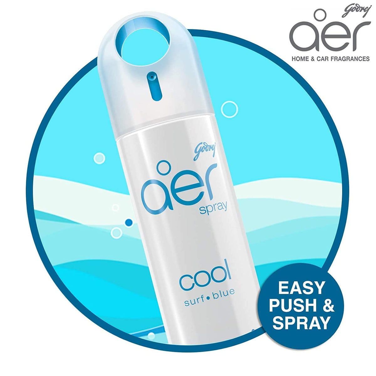 Godrej aer spray, Air Freshener for Home & Office - Cool Surf Blue & Fresh Lush Green | Long-Lasting Fragrance | Pack of 2 (240 ml each)
