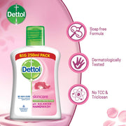 Dettol Skincare Germ Protection Handwash Liquid Soap Flip Top, 250ml