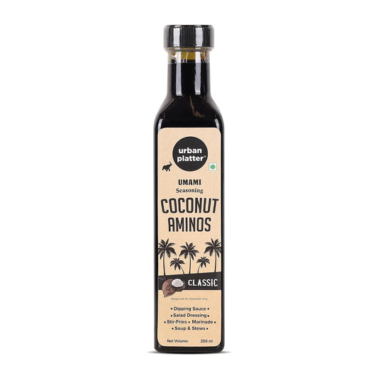 Urban Platter Coconut Aminos, 250ml (Umami Seasoning Sauce, Soy-Free, Gluten-Free, Perfect for Dipping Asian appetizers, for dressings and More)