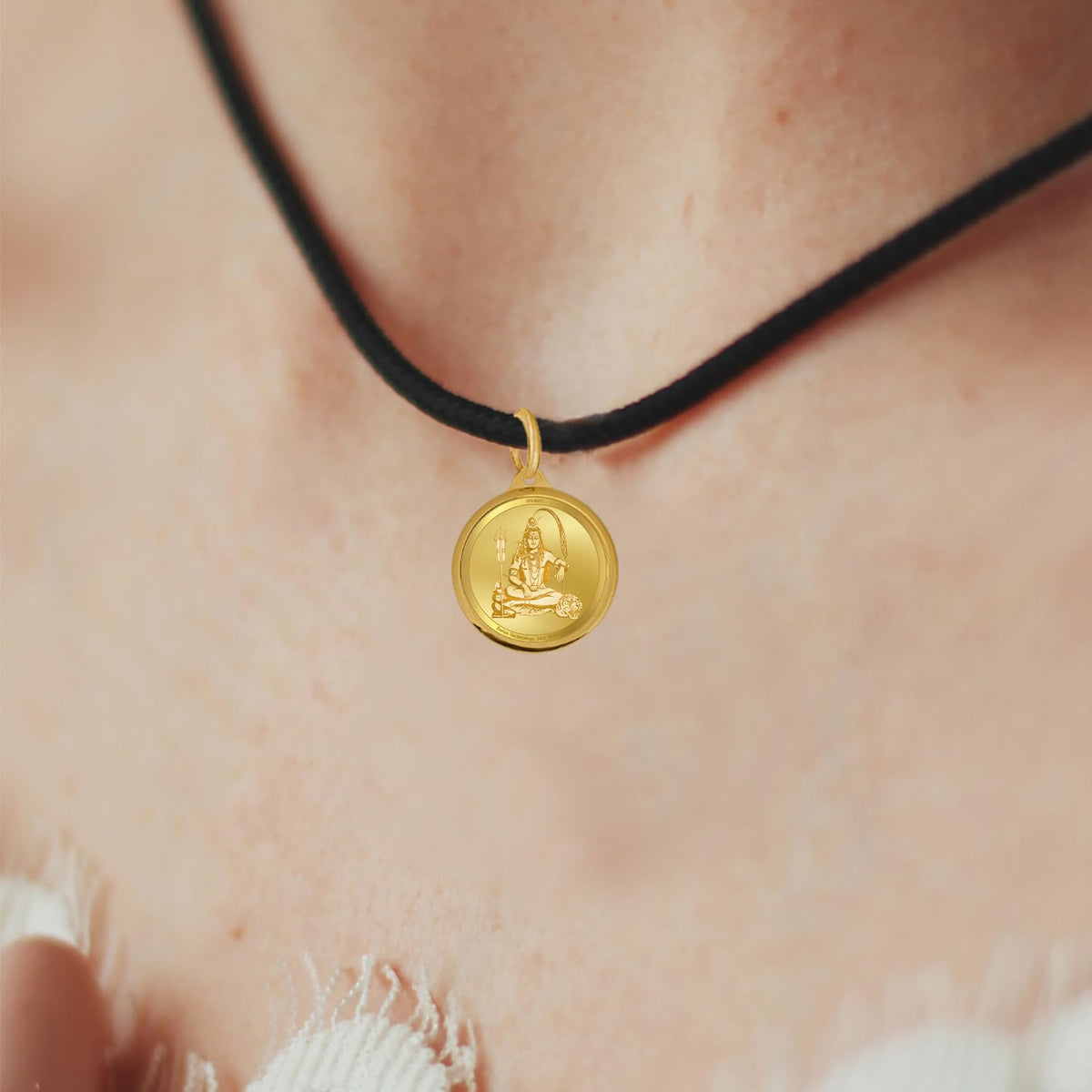 DIVINITI 24K Gold Plated Double-Sided Religious Pendant with Premium Gift Box, Spiritual Locket for Men & Women, Devotional Jewellery for Gifting & Everyday Wear | Shiva & Om Namah Shivay-1