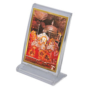 DIVINITI 24K Gold Plated Religious Car Dashboard Frame | Premium God Idol Frame for Car, Home Mandir & Office Table | Spiritual Gift, Decorative Showpiece | Mata Ka Darbar