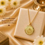 DIVINITI 24K Gold Plated Double-Sided Religious Pendant with Premium Gift Box, Spiritual Locket for Men & Women, Devotional Jewellery for Gifting & Everyday Wear | Jagannath & Temple