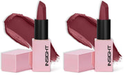 INSIGHT Prime Matte Lipstick - 3.8g |Satin Matte Finish |All day Comfort Wear | Infused with Hyaluronic Acid & Rosehip Oil |(PINA COLADA) (Pack of 2)