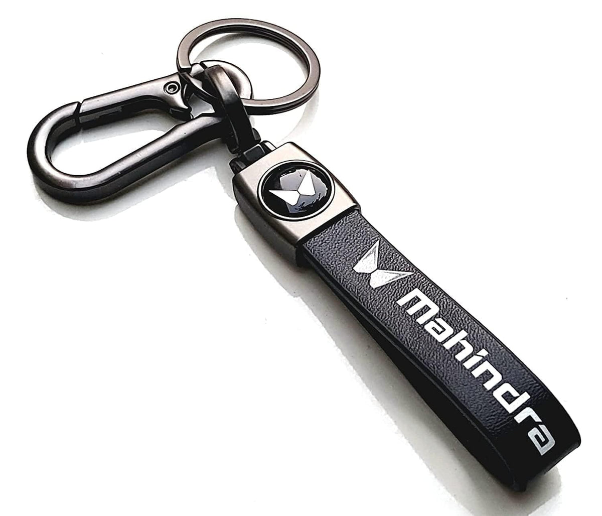 YaaNatural Yaa Catchy PREMIUM LEATHER & Key Cover with Hook KeyChain Compatible with MAHINDRA Unique Stylish look For Men Women BIKE & CAR Keyring for THAR/XUV700/BOLERO/SCORPIO