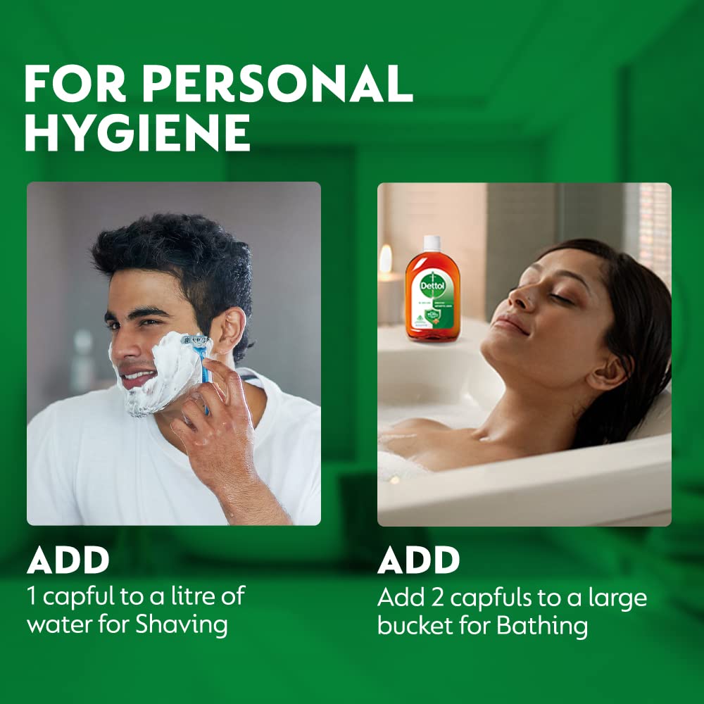 Dettol Antiseptic Disinfectant liquid for First aid, Surface Cleaning and Personal Hygiene, 250ml, Pack of 2
