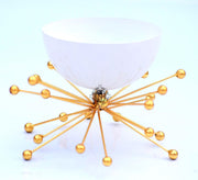 DSH Metal Decorative Bowl for Home Decor Multi Utility Dry Fruit Desert Snacks Serving Bowl (Wire Bowl-White)