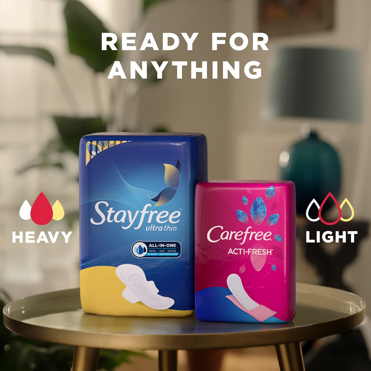 Stayfree Regular Maxi Pads, Heavy Protection, 24 ct