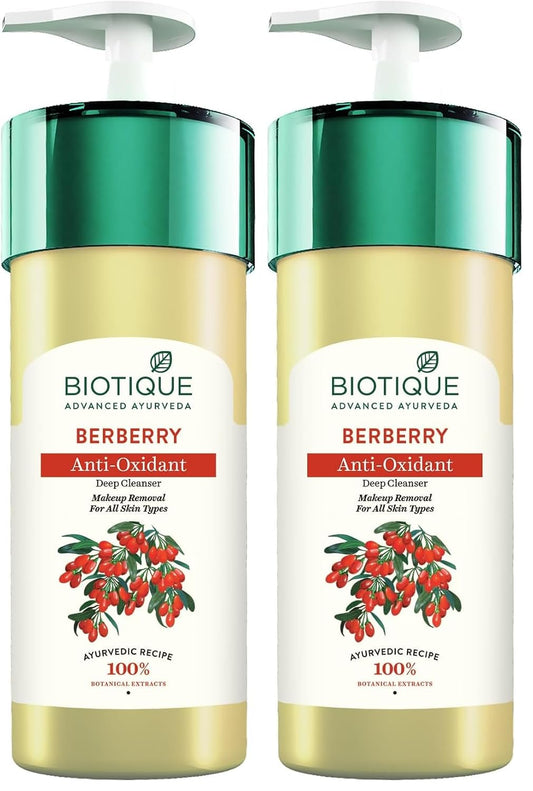 Biotique Berberry Hydrating Cleanser | Gentle & Deep Cleansing Face Wash | Helps Remove Dirt, Oil & Impurities | Hydrates, Refreshes & Soothes Skin | 800ml (Pack of 2)
