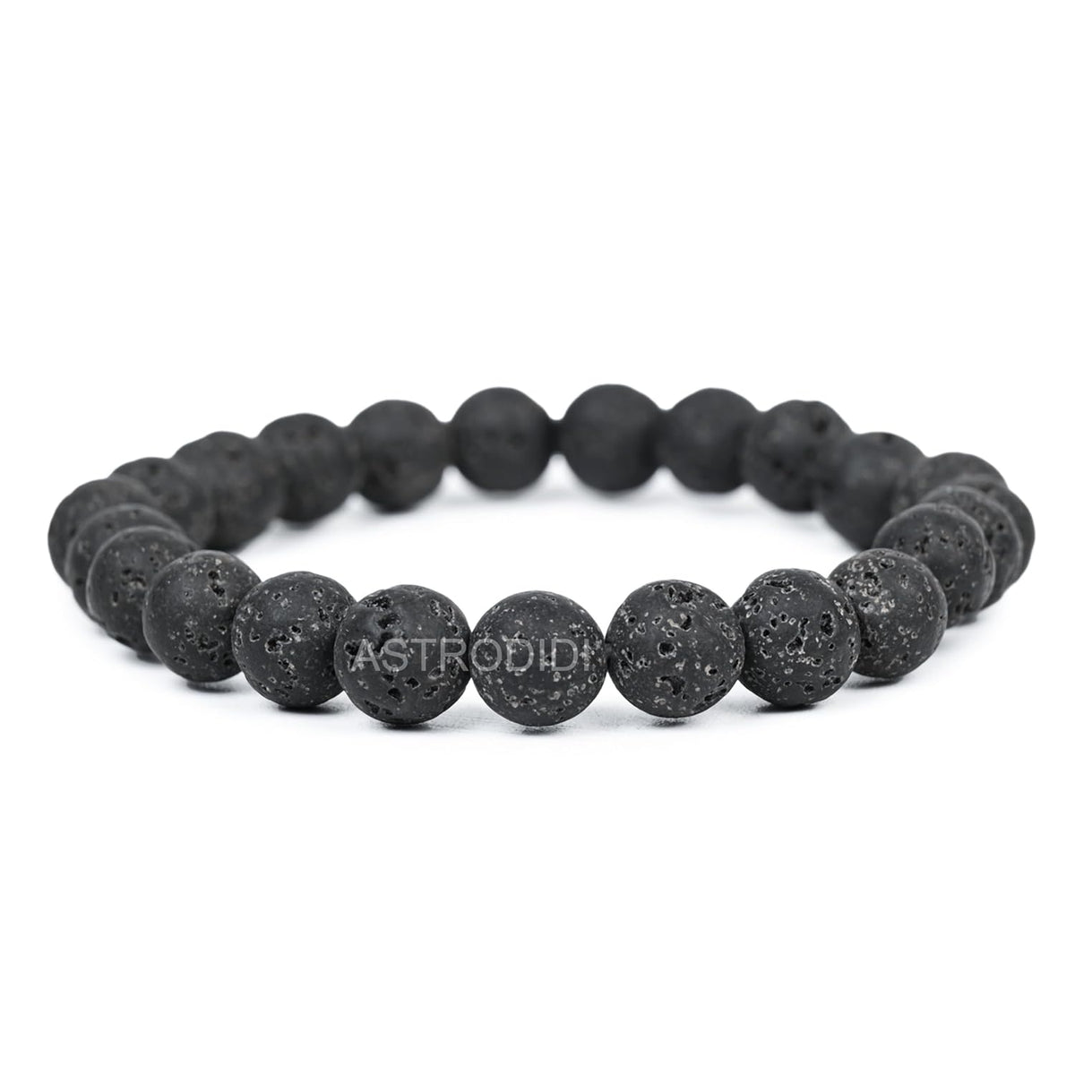 Astrodidi Natural Certified Black Lava Stone Bracelet for Help to Keeps You Grounded, Boosts your Strength and Calms Your Mind | Original Reiki Feng-Shui Healing Crystal Gemstone Bracelet for Men and Women