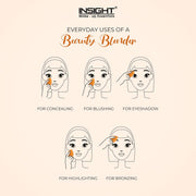 INSIGHT Beauty Blender Sponge Applicator | High-Definition Makeup Sponge for Face Makeup - Orange
