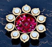 DSH Decorative Urli Bowl for Home Decor Handcrafted Bowl Diwali Decor ItemFor Flowers and Tea Light Candles(10 Inch) Festival Decoration