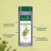 Biotique Thyme Volume Conditioner For Fine And Thinning Hair | Gives Volume And Bounce To Hair | Helps In Thicken Follicles |Suitable For All Skin Types | 180Ml, Peppermint, 180 Millilitre