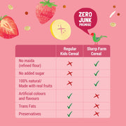 Slurrp Farm No Added Sugar Instant Cereal | Ragi, Rice and Strawberry with Milk | Free Strawberry Cereal Trial Pack | 200g