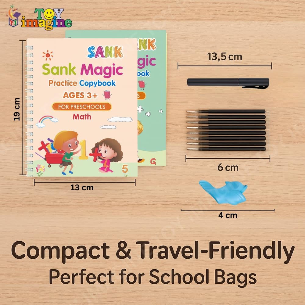 Toy Imagine Sank Magic Practice Copy Book Set for Kids, 4 Pack