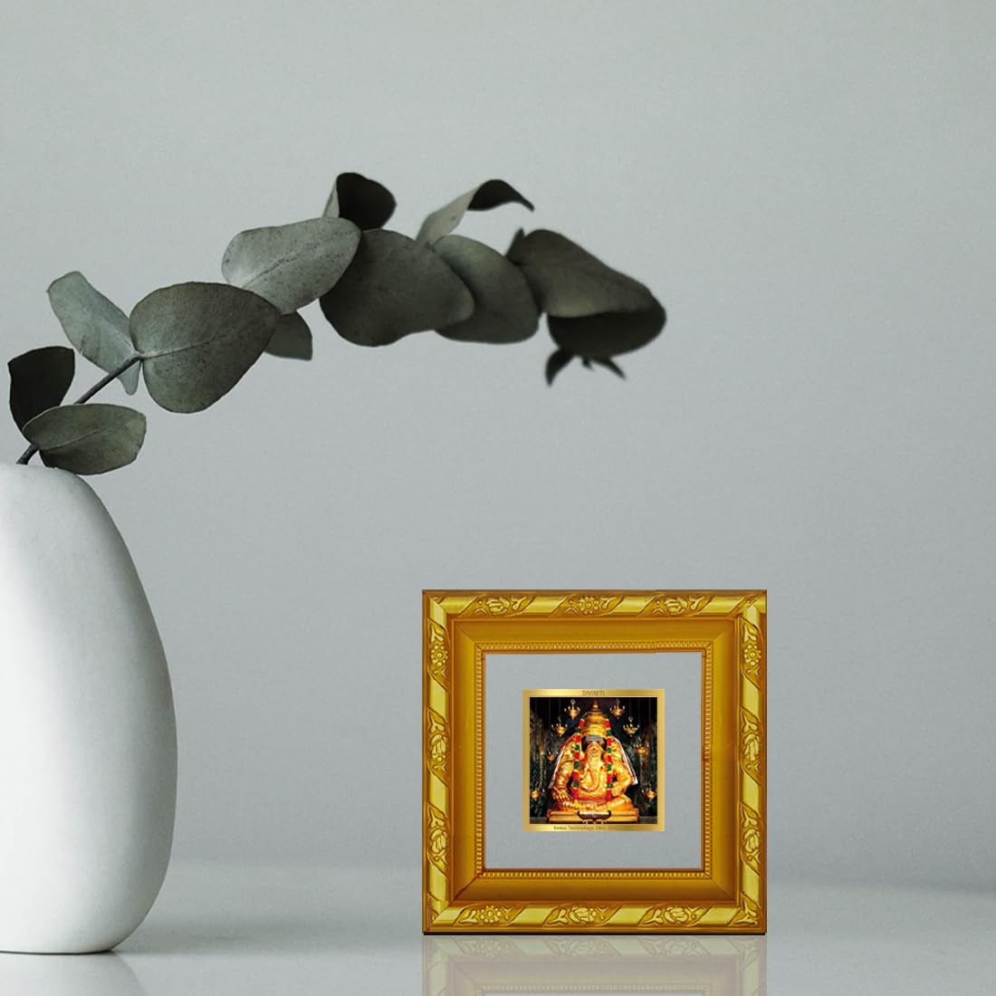Diviniti Baba Balak Nath Gold Plated Wall Photo Frame, Table Décor| DG Frame 103 Size 1A and 24K Gold Plated Foil| Religious Photo Frame Idol For Pooja, Gifts Items (10.8 CM X 10.8 CM)