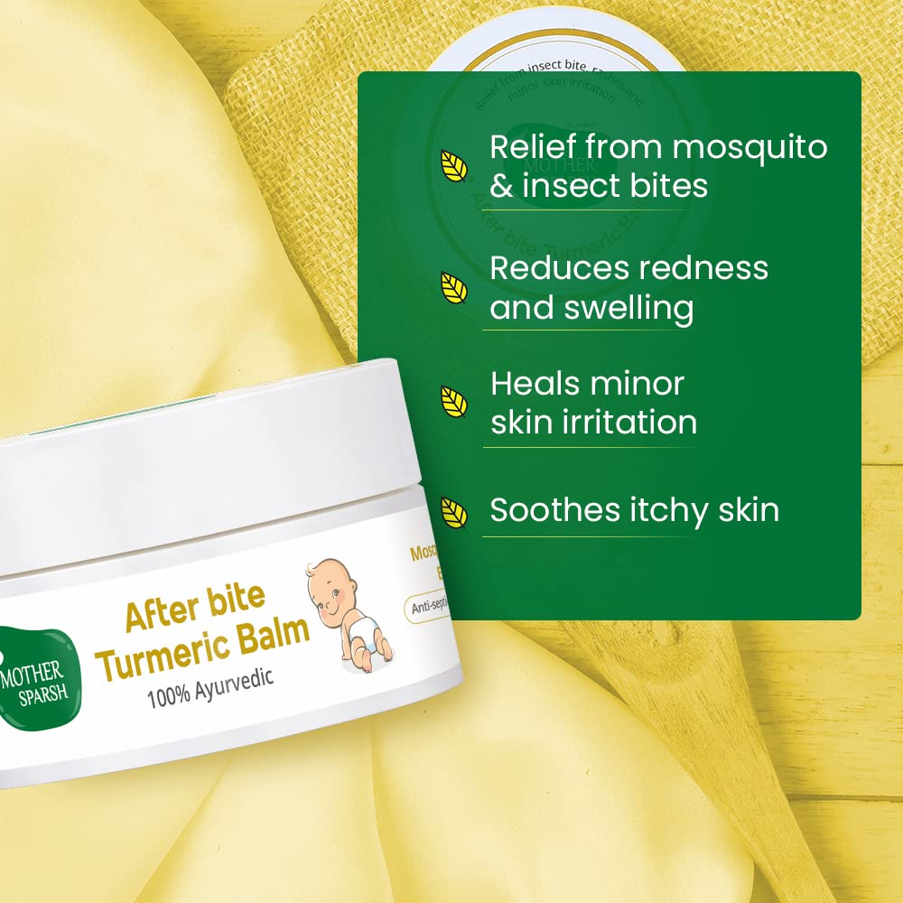 Mother Sparsh 99% Pure Water Baby Wipes, 72x6 pcs with Afterbite Turmeric Balm for Babies 25g