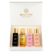 Bella Vita Luxury Organic Luxury Woman Liquid Eau De Parfum Gift Set For Women, 4X20Ml With Date & Luxury Man Perfume Gift Set For Men, 4 X 20Ml With Klub