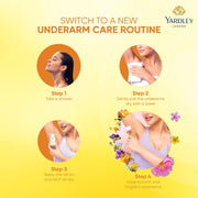 Yardley London English Blossom | Underarm Deodorant Roll On| With Licorirce Extract & Floral Extracts | Smooth & Eventoned Underarms | 72 H Long Lasting Floral Scent| 0% Alcohol & Dermat Approved | For Women | 50ml