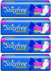Stayfree Secure Cottony Extra Large 6+6+6+6, Pack of 4