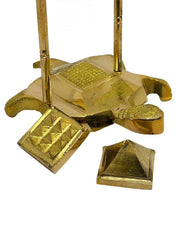 RUDRADIVINE Vastu Tortoise Pyramid Yantra with Shree Yantra | Brass Kurma Turtle Pyramid for Vastu Dosh Remedy