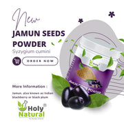 Holy Natural Jamun Seeds Powder - 250 GM | Pure & Natural | For Healthy Digestion & Immune System