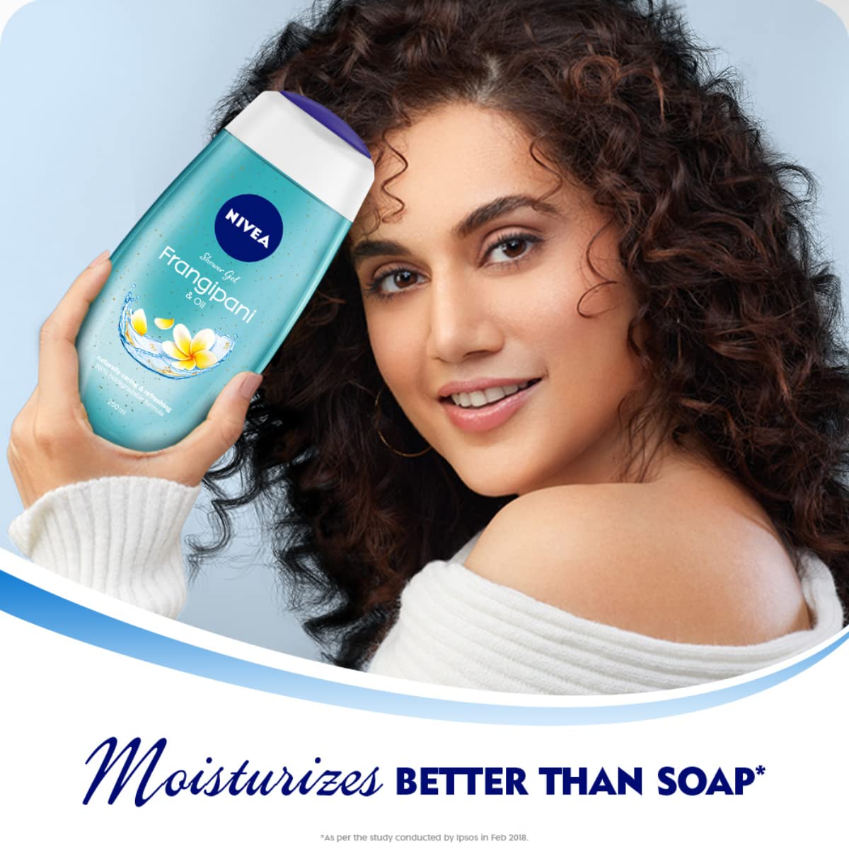NIVEA Frangipani & Oil Body Wash, Moisturizing Shower Gel with Pure Glycerin, Vitamins C & E and Care Oil for Soft, Healthy & Moisturized Skin, Refreshing Body Cleanser, Microplastic Free, 125 ml