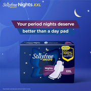 Stayfree Secure Nights XXL Sanitary Pads for Women | 98 Pads Combo Pack| Cottony Soft Cover | Upto 100% leakage protection | Buy XXL at XL price | Absorbs 2x Faster with Wider Back (SFSN40x2+20)