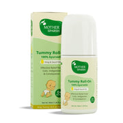 Mother Sparsh Baby Care Set - Kids Strawberry Toothpaste 50g with Brush + Tummy Roll On (Ayurvedic) 40ml + Natural Baby Liquid Cleanser 175ml | Fluoride-Free| ForGentle Care