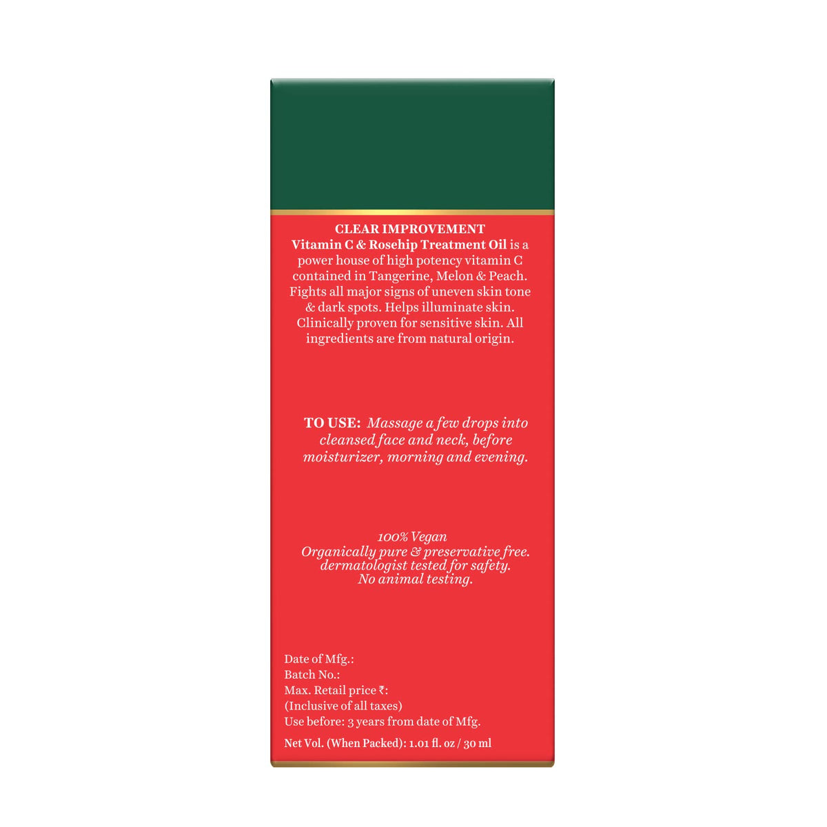 Biotique Advanced Organics Clear Improvement Vitamin C & Rosehip Treatment Oil, 30ml