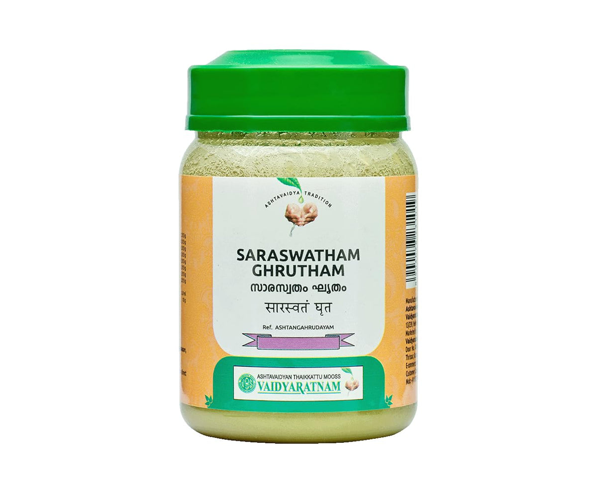 Saraswatham Ghrutham | Traditional Herbal Ghee for Daily Mental Wellness & Focus Support by Vaidyaratnam