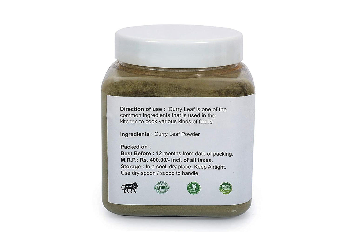 NatureVit Curry Leaf Powder, 250g [Sun Dried & Stemless]