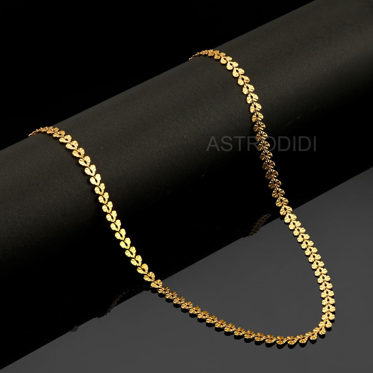 ASTRODIDI Gold Plated Chain | 24 Inch Stylish Light Weighted Golden Brass Neck Chain For Girls Women Men Boys (CHAIN-BALA-14)