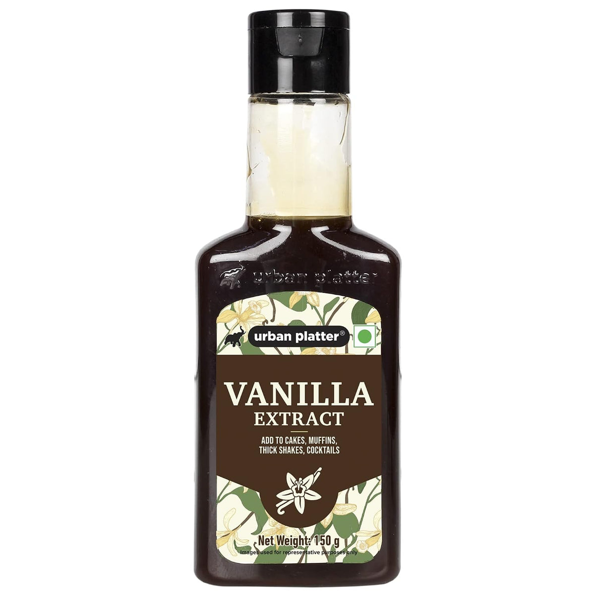 Urban Platter Pure Madagascar Bourbon Vanilla Extract, 150g (Alcohol-Free Natural Vanilla for Baking, Desserts, Milkshakes & Ice Cream)
