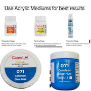 Camel Camlin Kokuyo Artist Acrylic Colour 500 ml Series 1 Cerulen Blue Hue