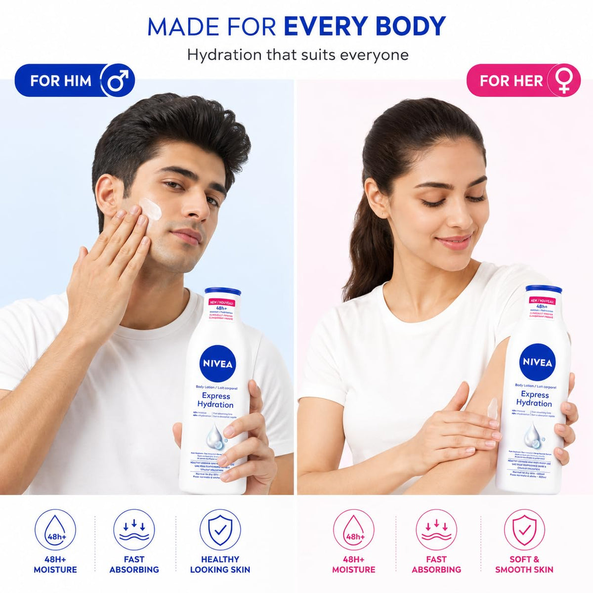 NIVEA Express Hydration Body Lotion, 400ml
