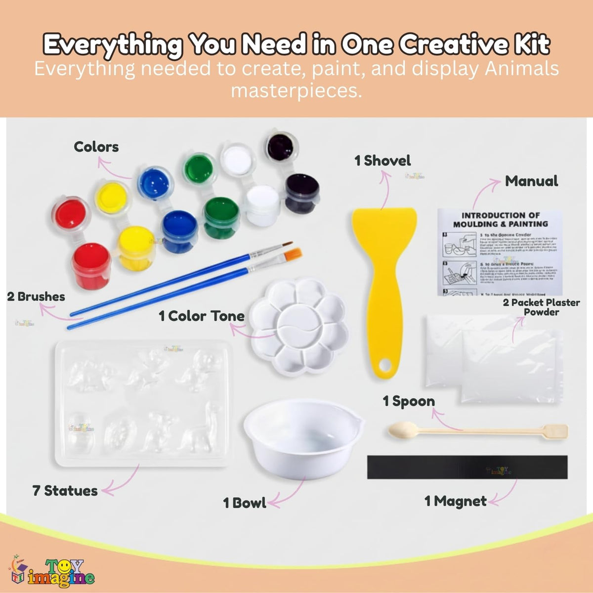 Toy Imagine DIY Unicorn Mould & Paint Craft Kit for Kids Age 6-12 Years