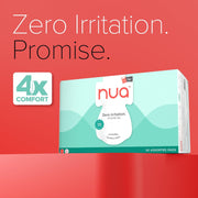Nua Complete Comfort Sanitary Pads for Sensitive Skin | Pack of 50 Pads (25 Heavy Flow, 25 Medium Flow) with Disposal covers | Zero Irritation | Comfortable All-Day Protection | Ultra-Thin | Super Absorbent | No rashes | 50% Wider Back | 100% Toxic-Free, Dermatologically Tested