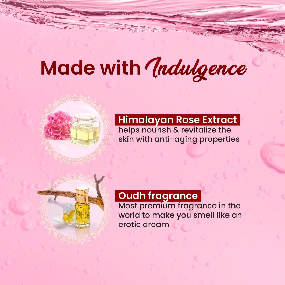 Dabur Gulabari Shower Gel - 500 ml | 99% Pure Glycerine | Gentle Bodywash | Himalayan Rose Extract to nourish and revitalise the skin | 0% Parabens & Soap | No Silicones | With Oudh Fragrance