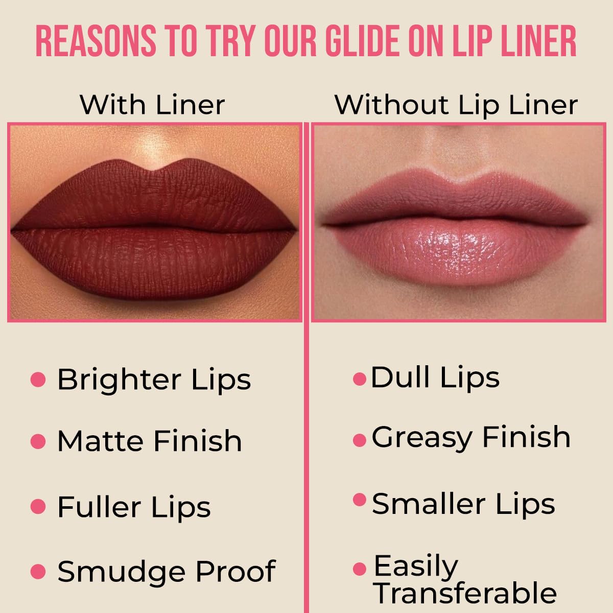 INSIGHT Glide On Lip Liner - Catfish | Intensely Pigmented | Ultra Smooth Texture | Long lasting Formula | Weightless Formula - 0.3 g