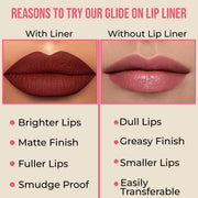 INSIGHT Glide On Lip Liner - Catfish | Intensely Pigmented | Ultra Smooth Texture | Long lasting Formula | Weightless Formula - 0.3 g