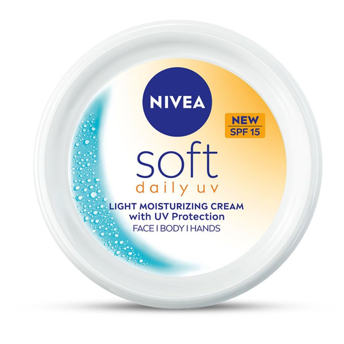 NIVEA Soft Daily SPF 15 Moisturizer | 88% UV Protection | Face & Body Cream for Healthy Glow in 5 Days | No White Cast | Vitamin E & Shea Butter | Lightweight, Quick Absorbing | 72H Hydration | 100ml
