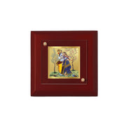 DIVINITI Radha Krishna 24K Gold Plated MDF Photo Frame|Premium Religious Table Top Frame for Home, Office & Prayer Room|Luxury Spiritual Gift Item for Housewarming, Festive Gifting|10 x 10 CM
