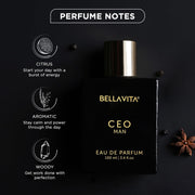 Bella Vita Luxury The Sigma Male | CEO & GOAT Men | Long Lasting Perfume for Man | 2 x 100ml | Woody, Citrus Premium Fragrance | Ideal for Every Moment