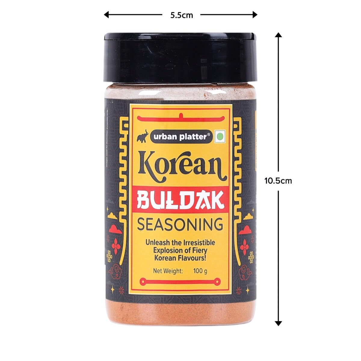 Urban Platter Korean Buldak Seasoning, 100g (Plant-Based | Fiery and Addictive | Signature Korean-Style Flavour)
