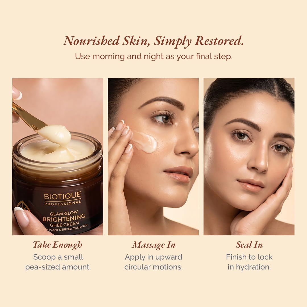 Biotique Professional Glam Glow Brightening Ghee Cream 50g