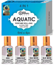 Parag fragrances Top Attars Collection Of India/Alcohol Free Attar Gift Pack (Aquatic), Unisex, Liquid, 6 Ml