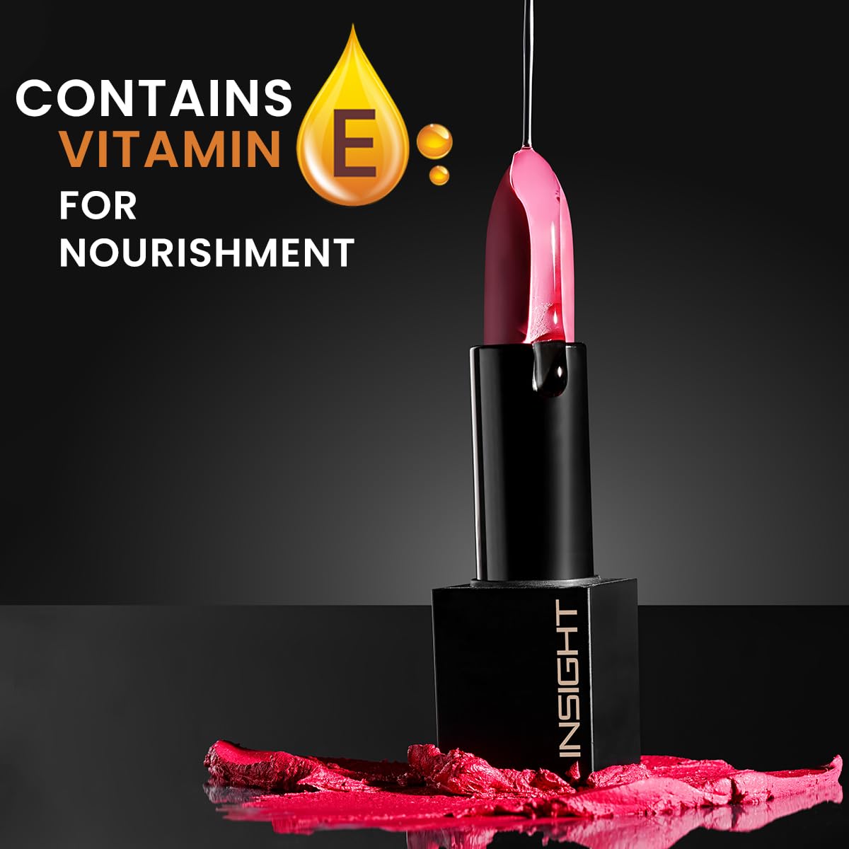 INSIGHT Velvet Matte Lipstick (Passion Petal) | Long Lasting, Smudge-Proof & Non-Drying | Enriched with Cocoa Butter, Argan Oil & Vitamin E | Smooth Application, Bold Pigment - 3.8g