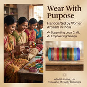 NMII Glass with Simple Or Attractive with Glossy Finished Kada Set For Women and Girls